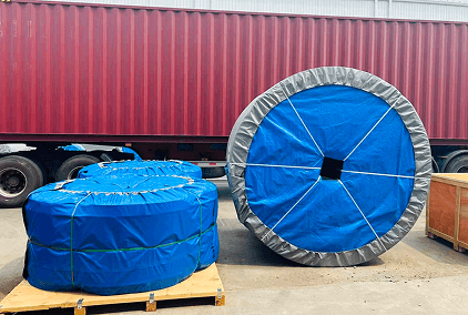 Rolled cargo ready for shipment