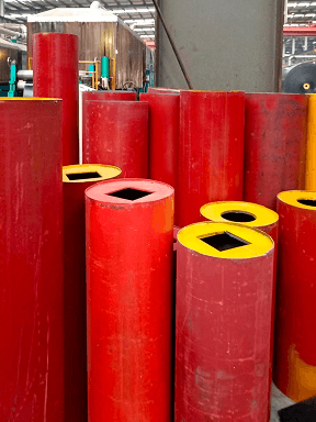 Red cylinders packaging